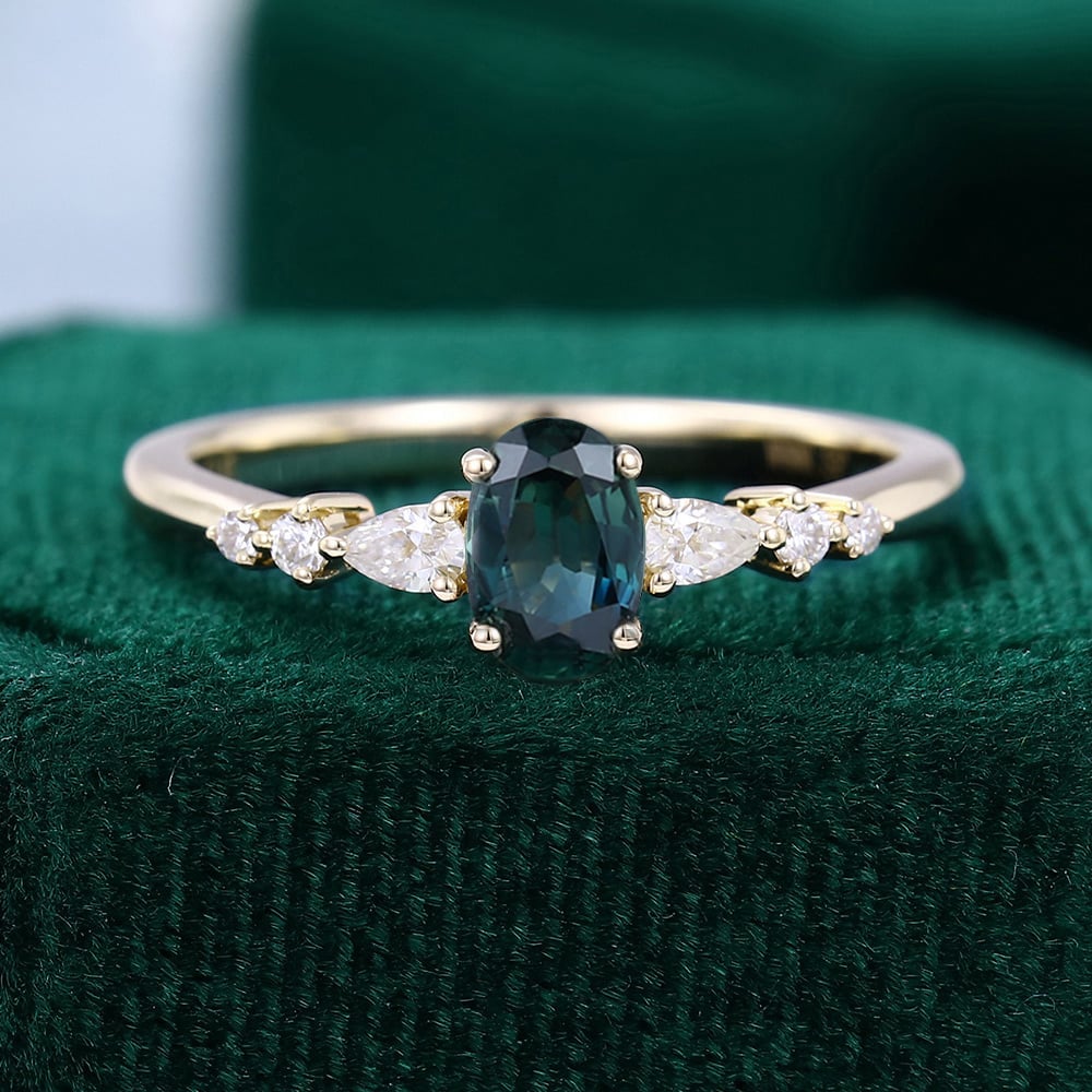 Teal Engagement Rings